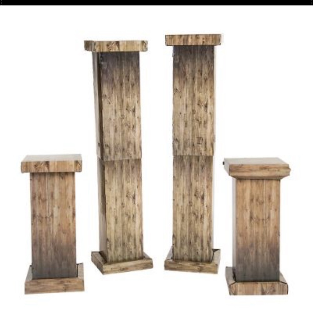 Rustic wooden columns